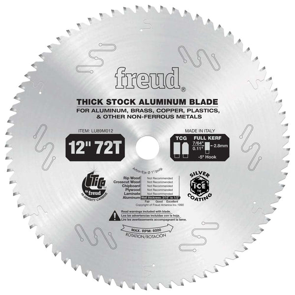 Freud 12" x 72T Thick Non-Ferrous Metal Blade