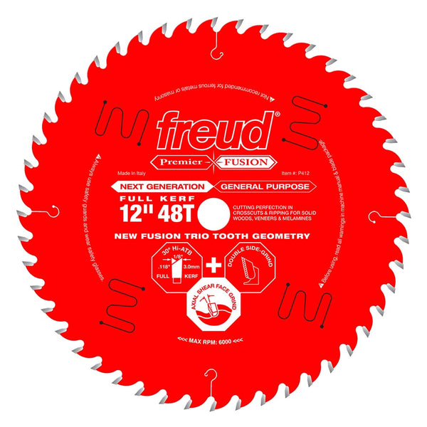 Freud 12" x 48T Premiere Fusion General Purpose Blade