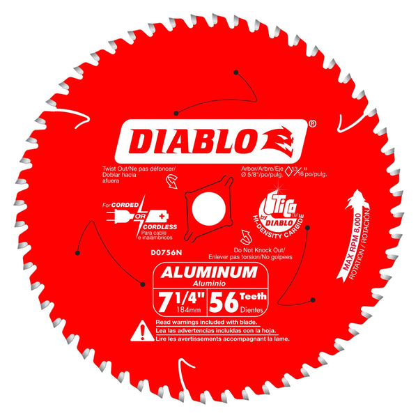 Diablo 7-1/4" x 56T Thick Aluminum Cutting Saw Blade