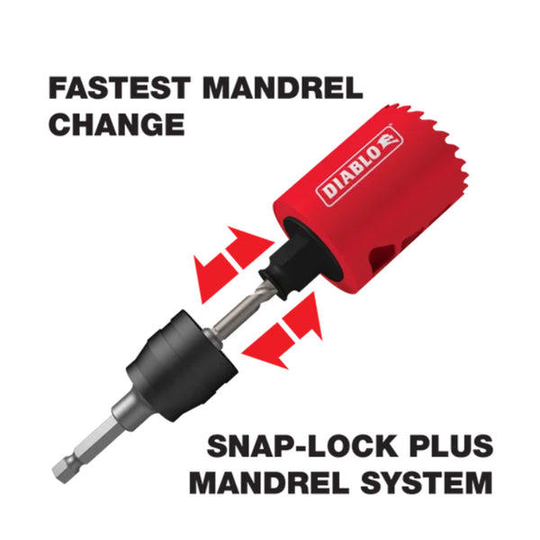 Diablo 3/8" Snap-Lock Plus Mandrel System